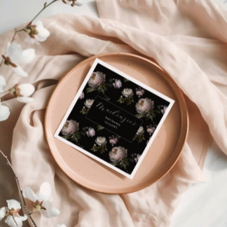 Guardanapo De Papel Moody Peony Flowers Baby Shower 