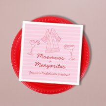 Moomoos & Margaritas - Bachelorette Rosa e Vermelh
