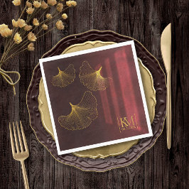 Guardanapo De Papel Moonlight Romance Wedding Burgundy ID881