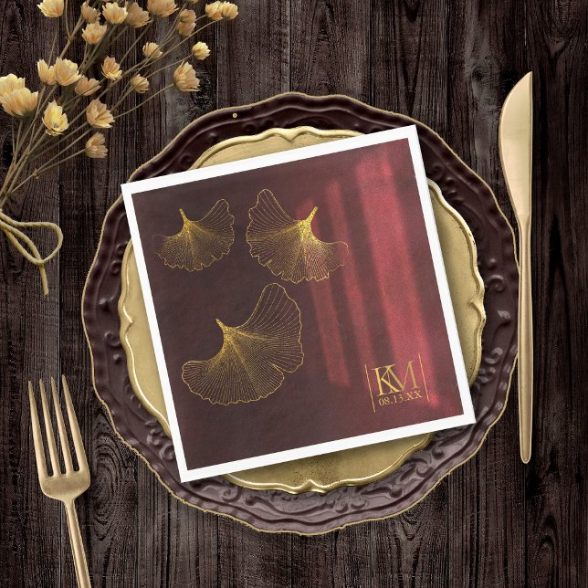 Guardanapo De Papel Moonlight Romance Wedding Burgundy ID881 (Criador carregado)