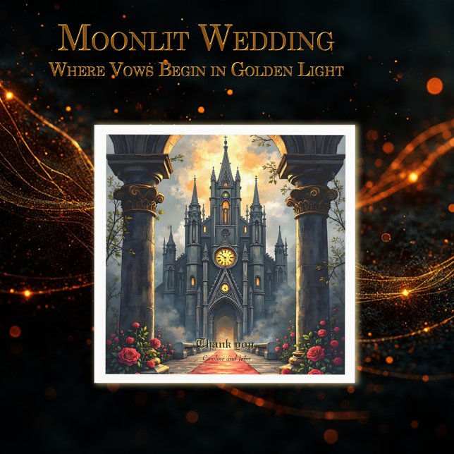 Guardanapo De Papel Moonlit Aisle of Eternal Vows –Gothic Wedding Gate (Criador carregado)