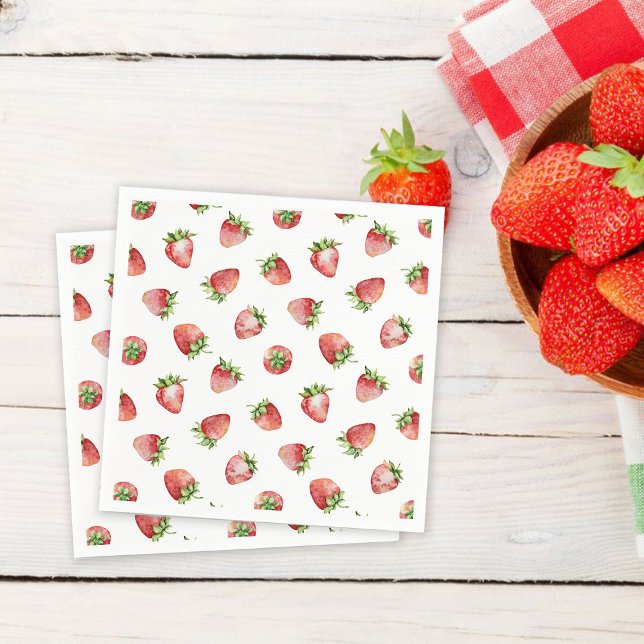 Guardanapo De Papel Morango Aniversário Doce de Morango (Criador carregado)