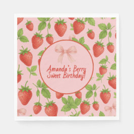 Guardanapo De Papel Morango, doce, papel de Aniversário de criança, Na