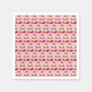 Guardanapo De Papel Morango Morango Amorteca Bolo Amoras