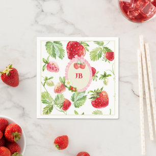 Guardanapo De Papel Morango Personalizado