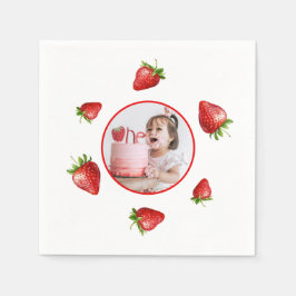 Guardanapo De Papel Morango Vermelho Moleiro Aromático Berry 1rua Foto