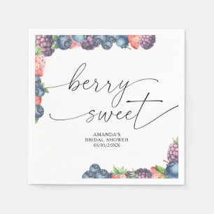 Guardanapo De Papel Morangos aquarela - texto de baga doce