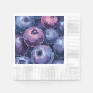 Guardanapo De Papel Morangos Azuis Lindos Pintura de Frutas