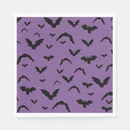 Guardanapo De Papel Morcegos voando no roxo