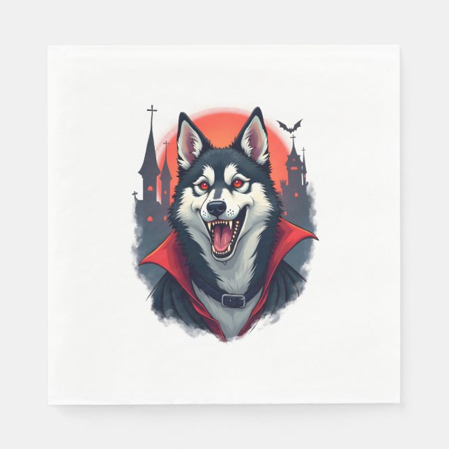Guardanapo De Papel Mordida de Rouco Vampiro (Frente)