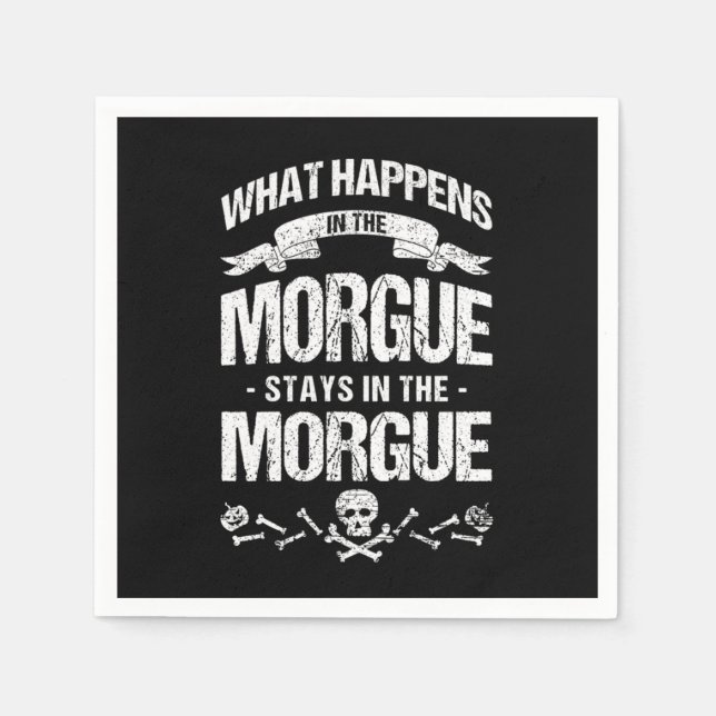 Guardanapo De Papel Morgue Embalmer Diretor Funeral Diretor do Cemitér (Frente)
