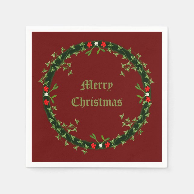 Guardanapo De Papel Morte de Natal Gótica Personalizada (Frente)