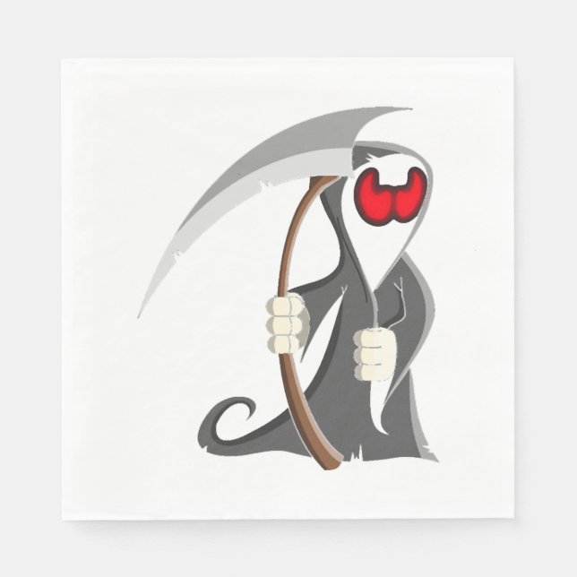 Guardanapo De Papel Morte do esqueleto de Halloween (Frente)