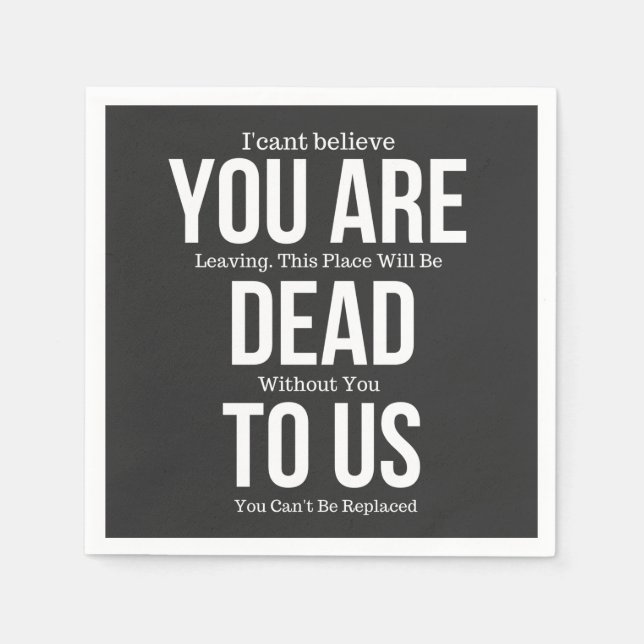 Guardanapo De Papel morto para nós (Frente)