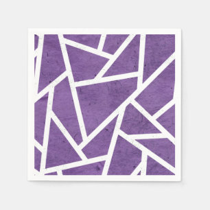 Guardanapo De Papel Mosaico roxo e branco