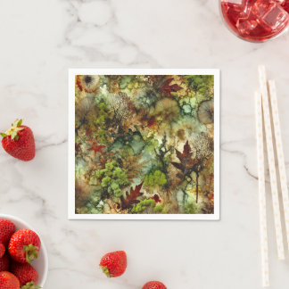 Guardanapo De Papel Mossy Fall Forest - Papel Decoupage de Tinta Álcoo