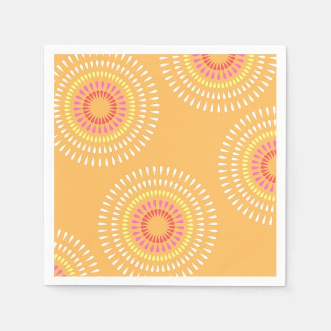 Guardanapo De Papel Mostarda Japonesa Fireworks (Frente)