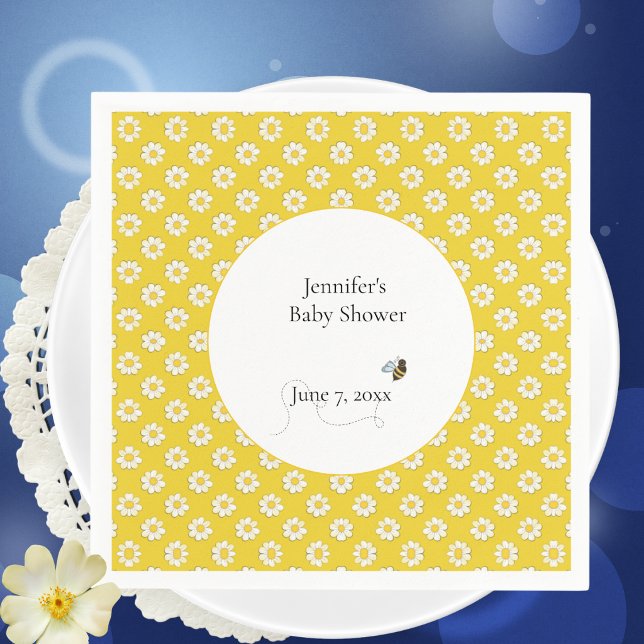 Guardanapo De Papel Mother-to-Bee Baby Shower  (Criador carregado)