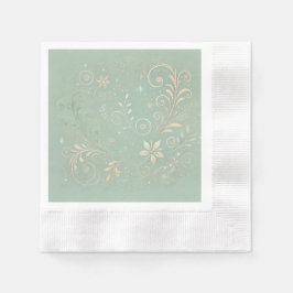Guardanapo De Papel Motif Floral de Sombra Verde Pastel