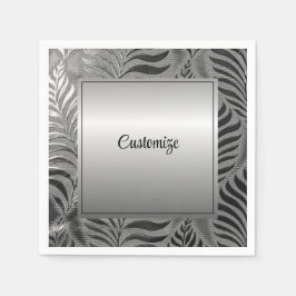 Guardanapo De Papel Motif Folha de Silver Personalizado