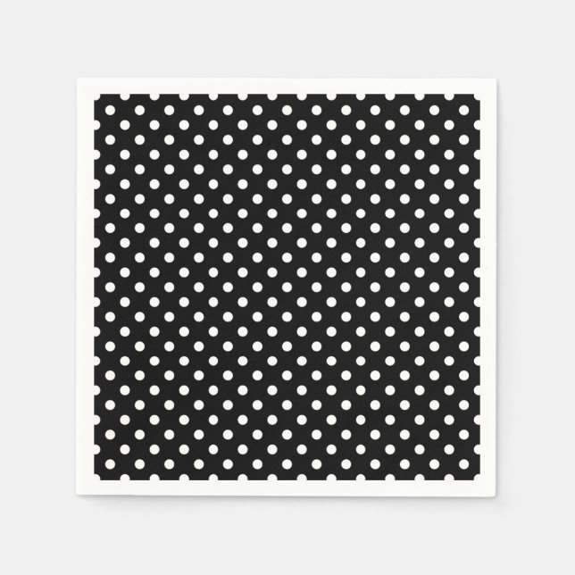 Guardanapo De Papel Motif Pois Blanc Noir et blanc (Frente)