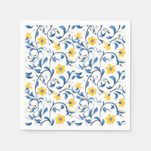 Guardanapo De Papel Motivos de arte popular floral ucraniana.