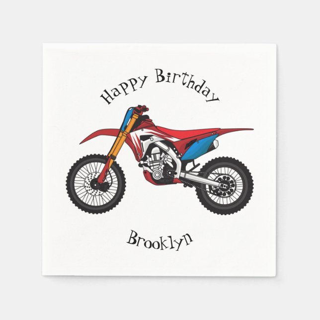 Guardanapo De Papel Moto de terra vermelha (Frente)