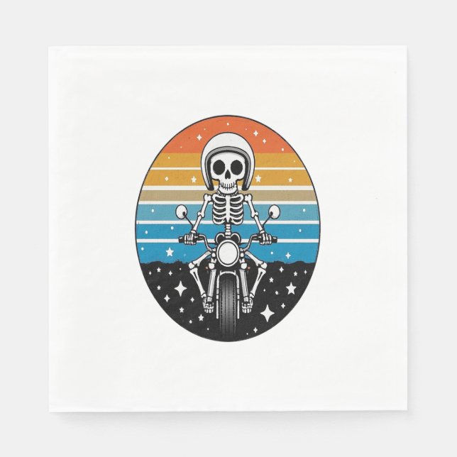 Guardanapo De Papel Motocicleta de pilotagem (Frente)