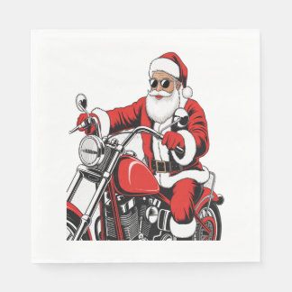 Guardanapo De Papel Motociclo papai noel