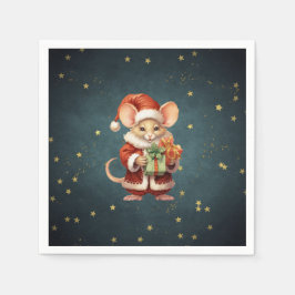 Guardanapo De Papel Mouse Feliz de Natal
