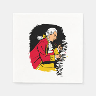 Guardanapo De Papel Mozart toca piano