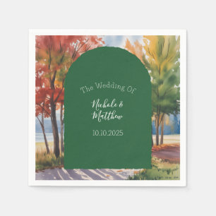 Guardanapo De Papel Mudança de queda do casamento de folhas