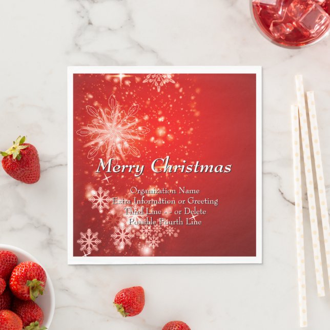 Guardanapo De Papel Mudar TODO o Texto Organização Almoço de Natal (Insitu)