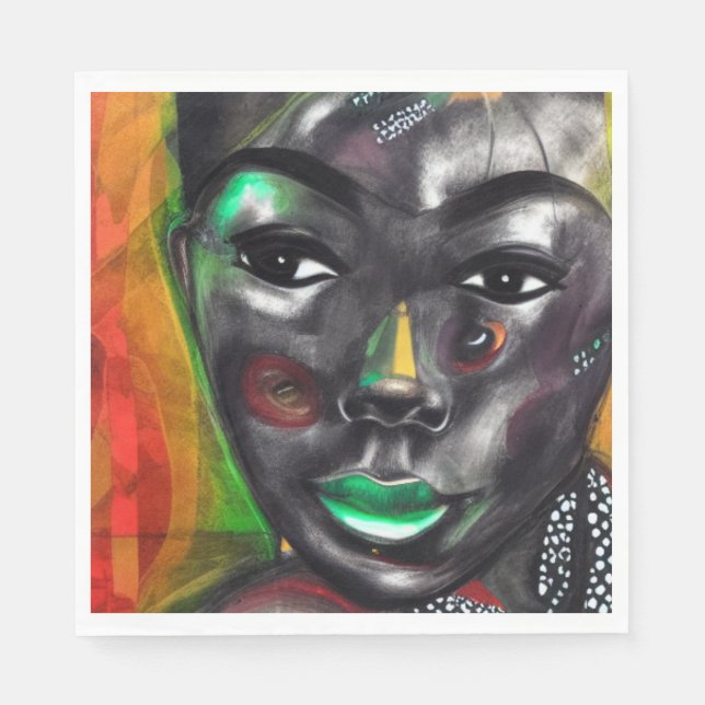 Guardanapo De Papel Mulher Africana (Frente)