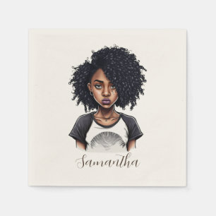 Guardanapo De Papel Mulher Afro Chic e Classy