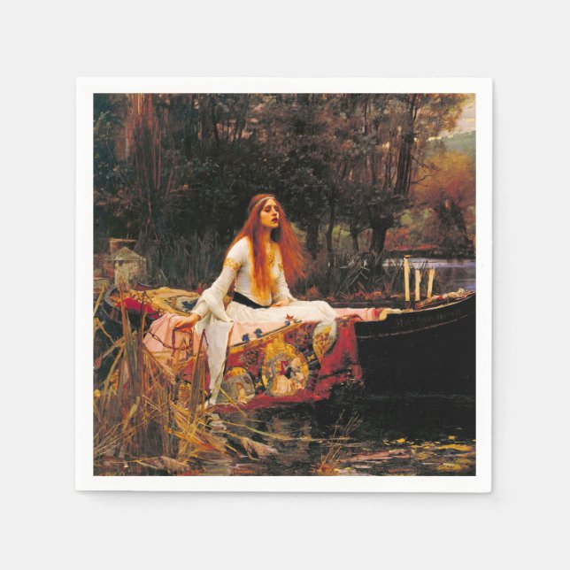 Guardanapo De Papel Mulher-d'água de Shalott (Frente)
