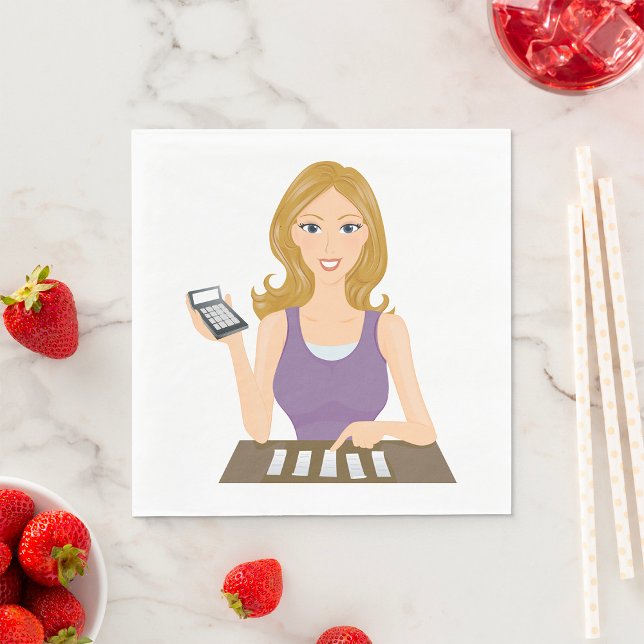 Guardanapo De Papel Mulher das Finanças (Criador carregado)