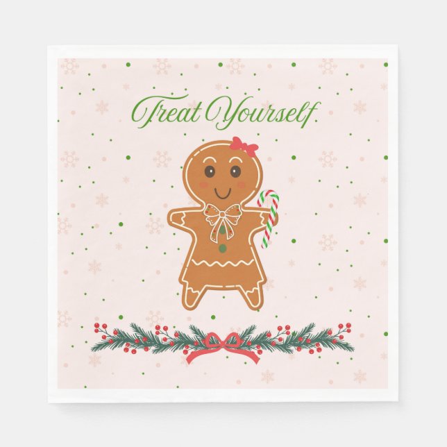 Guardanapo De Papel Mulher de Biscoito de Natal (Frente)