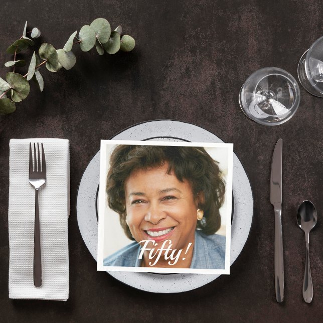 Guardanapo De Papel Mulher do roteiro de fotos da festa de aniversário (Criador carregado)