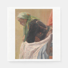 Guardanapo De Papel Mulher em Profundo Pensamento (por Oleksa Novakivs