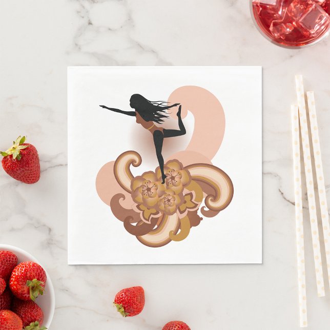 Guardanapo De Papel Mulher Fazendo Yoga (Criador carregado)