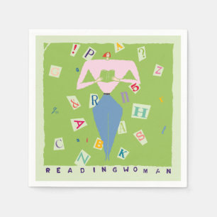 Guardanapo De Papel Mulher Leitora