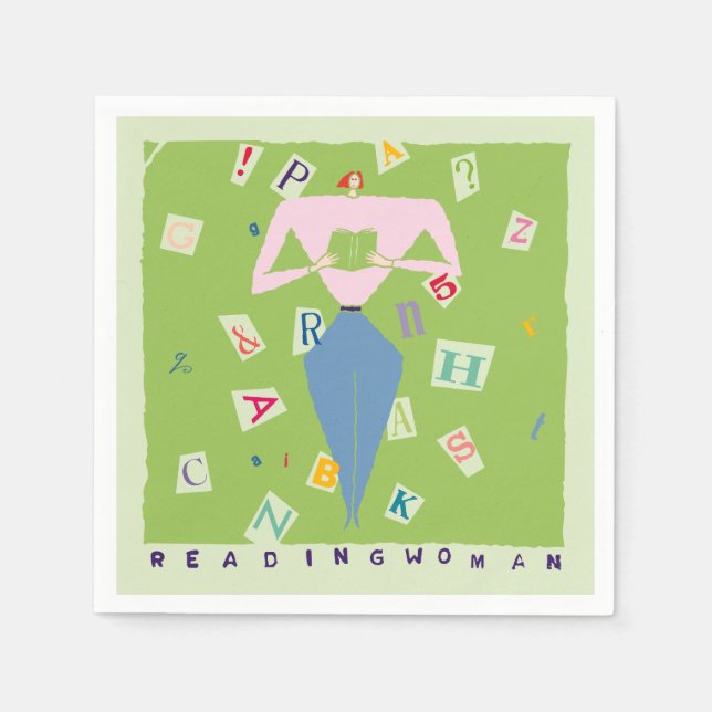Guardanapo De Papel Mulher Leitora (Frente)