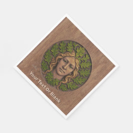 Guardanapo De Papel Mulher Verde - Madeira