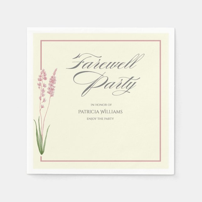 Guardanapo De Papel Mulheres Elegantes Pastel Wildflower Farewell Part (Frente)