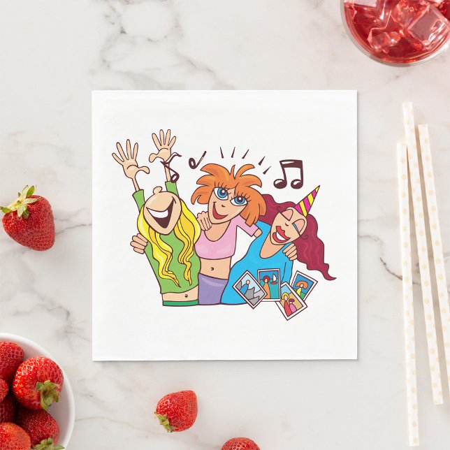 Guardanapo De Papel Mulheres festejando (Criador carregado)