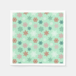 Guardanapo De Papel Multicolored snowflake pattern – winter christmas