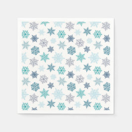 Guardanapo De Papel Multicolored snowflake pattern – winter christmas