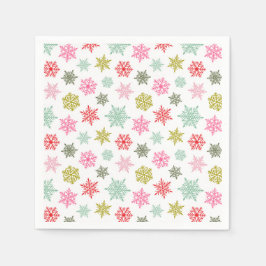 Guardanapo De Papel Multicolored snowflake pattern – winter christmas
