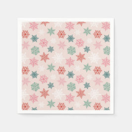 Guardanapo De Papel Multicolored snowflake pattern – winter christmas